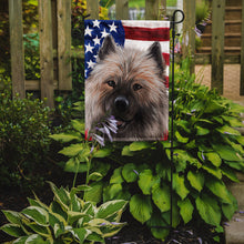 Load image into Gallery viewer, Keeshond American Flag Garden Flag - Outdoor Decorative Yard Flag CK6588GF