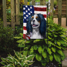 Load image into Gallery viewer, King Charles Spaniel American Flag Garden Flag - Outdoor Decorative Yard Flag CK6591GF