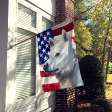 Load image into Gallery viewer, Kishu Ken American Flag Flag Canvas House Size CK6593CHF
