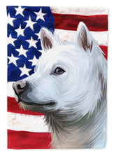 Load image into Gallery viewer, Kishu Ken American Flag Flag Canvas House Size CK6593CHF
