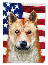 Load image into Gallery viewer, Korean Jindo American Flag Garden Flag - Outdoor Decorative Yard Flag CK6596GF