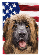 Load image into Gallery viewer, Leonberger American Flag Garden Flag - Outdoor Decorative Yard Flag CK6606GF