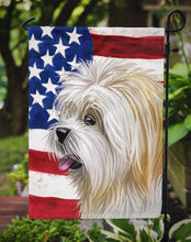Load image into Gallery viewer, Lhasa Apso American Flag Garden Flag - Outdoor Decorative Yard Flag CK6607GF