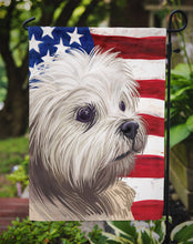 Load image into Gallery viewer, Lowchen American Flag Garden Flag - Outdoor Decorative Yard Flag CK6608GF