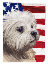 Load image into Gallery viewer, Lowchen American Flag Garden Flag - Outdoor Decorative Yard Flag CK6608GF