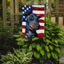 Load image into Gallery viewer, Manchester Terrier American Flag Garden Flag - Outdoor Decorative Yard Flag CK6613GF