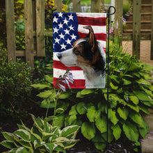 Load image into Gallery viewer, Miniature Fox Terrier Dog American Flag Garden Flag - Outdoor Decorative Yard Flag CK6617GF