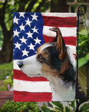 Load image into Gallery viewer, Miniature Fox Terrier Dog American Flag Garden Flag - Outdoor Decorative Yard Flag CK6617GF