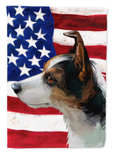 Load image into Gallery viewer, Miniature Fox Terrier Dog American Flag Garden Flag - Outdoor Decorative Yard Flag CK6617GF