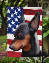 Load image into Gallery viewer, Miniature Pinscher Dog American Flag Garden Flag - Outdoor Decorative Yard Flag CK6618GF