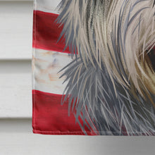 Load image into Gallery viewer, Miniature Schnauzer Dog American Flag Flag Canvas House Size CK6619CHF