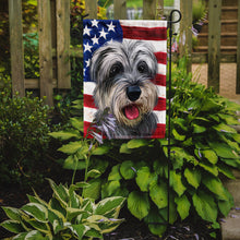Load image into Gallery viewer, Miniature Schnauzer Dog American Flag Garden Flag - Outdoor Decorative Yard Flag CK6619GF