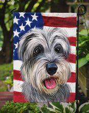 Load image into Gallery viewer, Miniature Schnauzer Dog American Flag Garden Flag - Outdoor Decorative Yard Flag CK6619GF