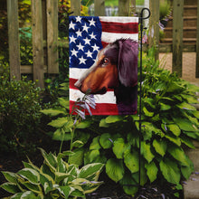 Load image into Gallery viewer, Montenegrin Mountain Hound American Flag Garden Flag - Outdoor Decorative Yard Flag CK6621GF
