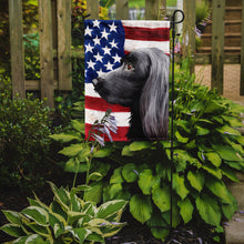 Load image into Gallery viewer, Large Munsterlander Dog American Flag Garden Flag - Outdoor Decorative Yard Flag CK6623GF