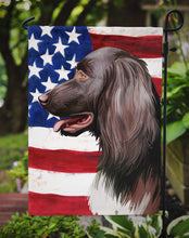 Load image into Gallery viewer, Small Munsterlander Dog American Flag Garden Flag - Outdoor Decorative Yard Flag CK6624GF