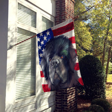 Load image into Gallery viewer, Newfoundland Dog American Flag Flag Canvas House Size CK6626CHF