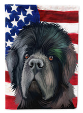 Load image into Gallery viewer, Newfoundland Dog American Flag Garden Flag - Outdoor Decorative Yard Flag CK6626GF