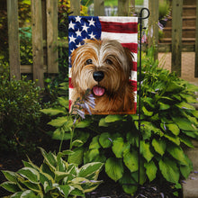 Load image into Gallery viewer, Norfolk Terrier Dog American Flag Garden Flag - Outdoor Decorative Yard Flag CK6627GF