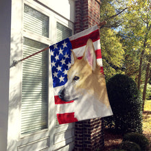 Load image into Gallery viewer, Norwegian Buhund Dog American Flag Flag Canvas House Size CK6630CHF