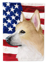 Load image into Gallery viewer, Norwegian Buhund Dog American Flag Flag Canvas House Size CK6630CHF