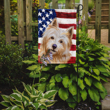 Load image into Gallery viewer, Norwich Terrier Dog American Flag Garden Flag - Outdoor Decorative Yard Flag CK6633GF