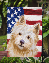 Load image into Gallery viewer, Norwich Terrier Dog American Flag Garden Flag - Outdoor Decorative Yard Flag CK6633GF