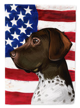Load image into Gallery viewer, Old Danish Pointer Dog American Flag Flag Canvas House Size CK6634CHF