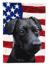 Load image into Gallery viewer, Patterdale Terrier Dog American Flag Flag Canvas House Size CK6638CHF