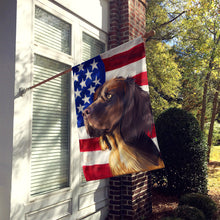 Load image into Gallery viewer, Picardy Spaniel Dog American Flag Flag Canvas House Size CK6645CHF