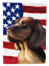 Load image into Gallery viewer, Picardy Spaniel Dog American Flag Flag Canvas House Size CK6645CHF