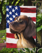 Load image into Gallery viewer, Picardy Spaniel Dog American Flag Garden Flag - Outdoor Decorative Yard Flag CK6645GF