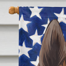 Load image into Gallery viewer, Plott Hound Dog American Flag Flag Canvas House Size CK6646CHF