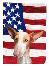 Load image into Gallery viewer, Podenco Canario Dog American Flag Flag Canvas House Size CK6648CHF