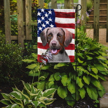 Load image into Gallery viewer, Pointer Dog American Flag Garden Flag - Outdoor Decorative Yard Flag CK6649GF