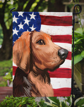 Load image into Gallery viewer, Polish Hound Dog American Flag Garden Flag - Outdoor Decorative Yard Flag CK6652GF