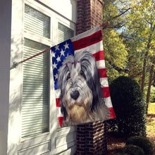 Load image into Gallery viewer, Polish Lowland Sheepdog American Flag Flag Canvas House Size CK6654CHF