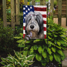Load image into Gallery viewer, Polish Lowland Sheepdog American Flag Garden Flag - Outdoor Decorative Yard Flag CK6654GF