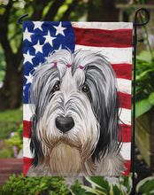Load image into Gallery viewer, Polish Lowland Sheepdog American Flag Garden Flag - Outdoor Decorative Yard Flag CK6654GF