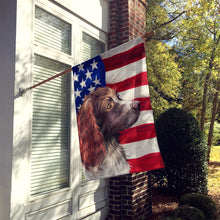 Load image into Gallery viewer, Pont-Audemer Spaniel Dog American Flag Flag Canvas House Size CK6656CHF