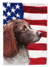 Load image into Gallery viewer, Pont-Audemer Spaniel Dog American Flag Garden Flag - Outdoor Decorative Yard Flag CK6656GF
