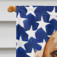 Load image into Gallery viewer, Porcelaine Dog American Flag Flag Canvas House Size CK6658CHF