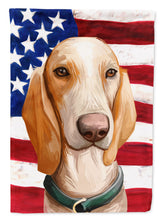 Load image into Gallery viewer, Porcelaine Dog American Flag Flag Canvas House Size CK6658CHF