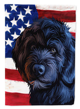 Load image into Gallery viewer, Portuguese Water Dog American Flag Flag Canvas House Size CK6661CHF