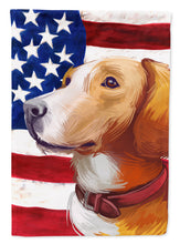 Load image into Gallery viewer, Posavac Hound Dog American Flag Flag Canvas House Size CK6662CHF