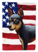 Load image into Gallery viewer, Prague Ratter Dog American Flag Garden Flag - Outdoor Decorative Yard Flag CK6663GF