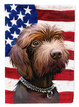 Load image into Gallery viewer, Pudelpointer Dog American Flag Flag Canvas House Size CK6664CHF