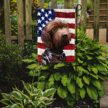 Load image into Gallery viewer, Pudelpointer Dog American Flag Garden Flag - Outdoor Decorative Yard Flag CK6664GF