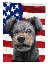 Load image into Gallery viewer, Pumi Dog American Flag Garden Flag - Outdoor Decorative Yard Flag CK6667GF