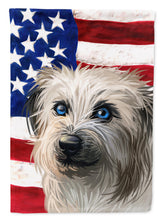 Load image into Gallery viewer, Pyrenean Shepherd Dog American Flag Flag Canvas House Size CK6670CHF